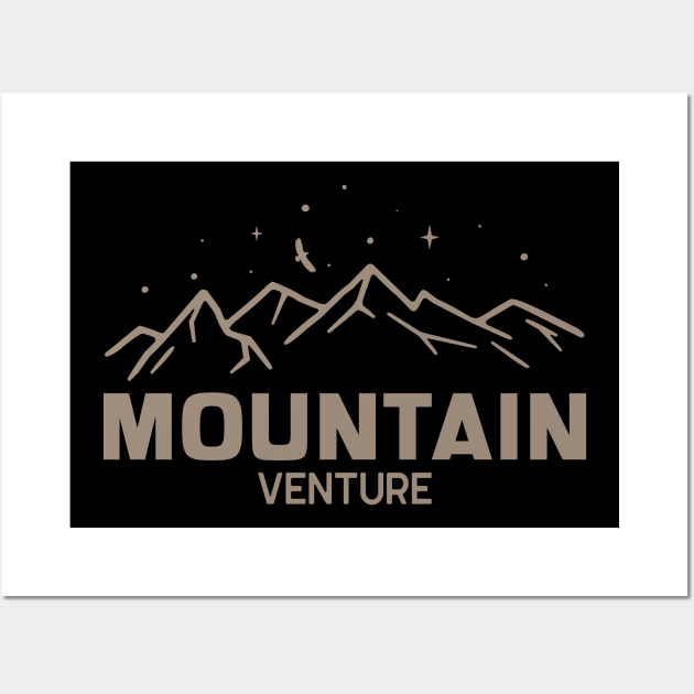 Mountain Venture Wall Art by CatMonkStudios